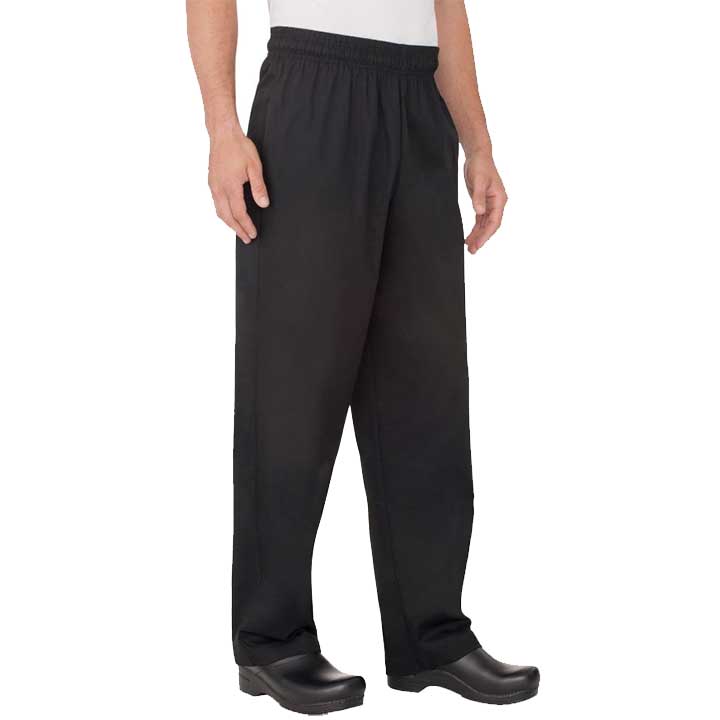 Man Wearing Basic Black Utility Baggy Pant