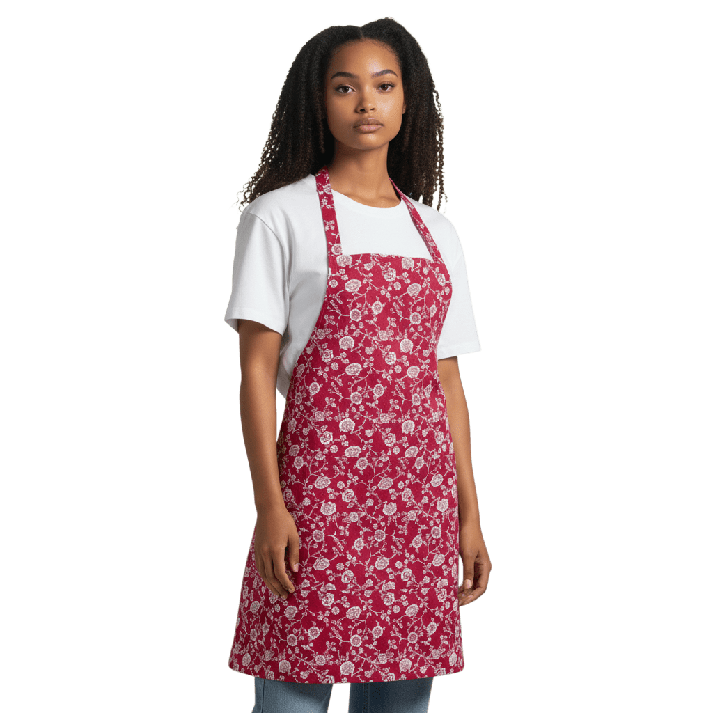 Red Floral Apron